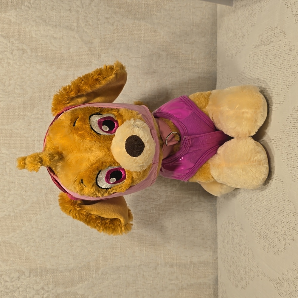 Skye Paw Patrol Build-A-Bear Workshop Stuffed Animal Jacket Helmet Nickelodeon